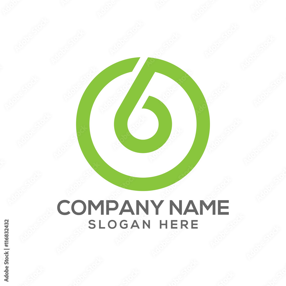 Number 6 logo vector Number 6 logo vector