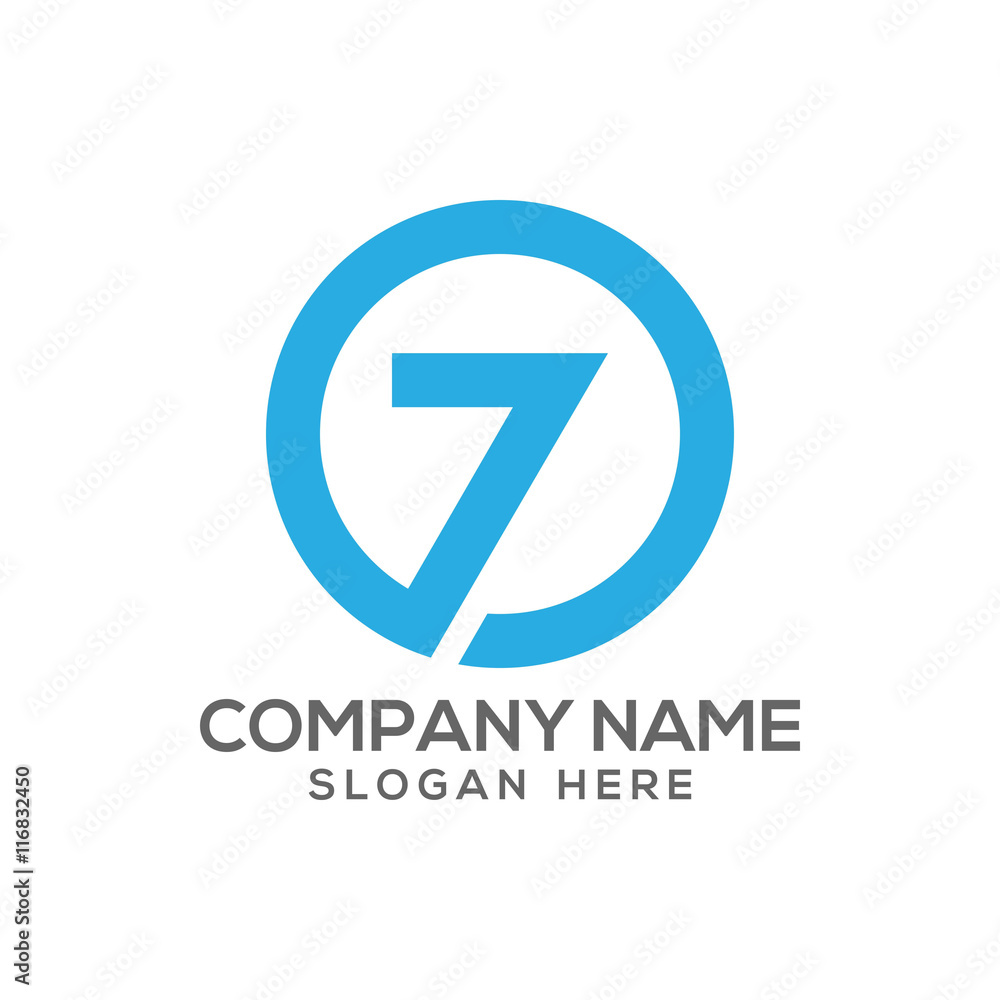 Number 7 logo vector Number 7 logo vector