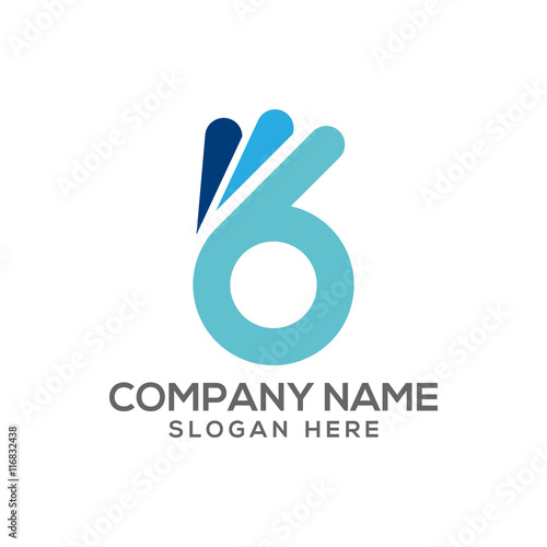 Number 6 logo vector