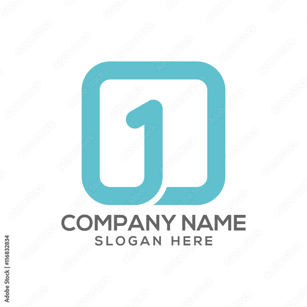 Number 1 icon logo vector Number 1 icon logo vector