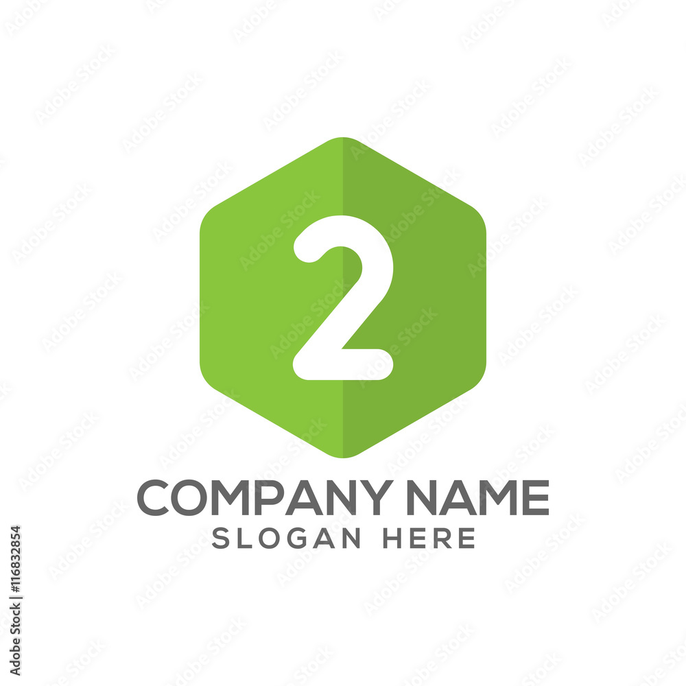 Number 2 icon logo vector Stock Vector | Adobe Stock