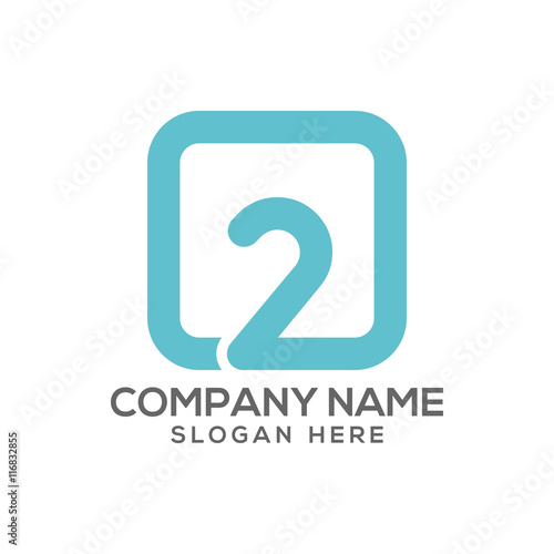 Number 2 icon logo vector