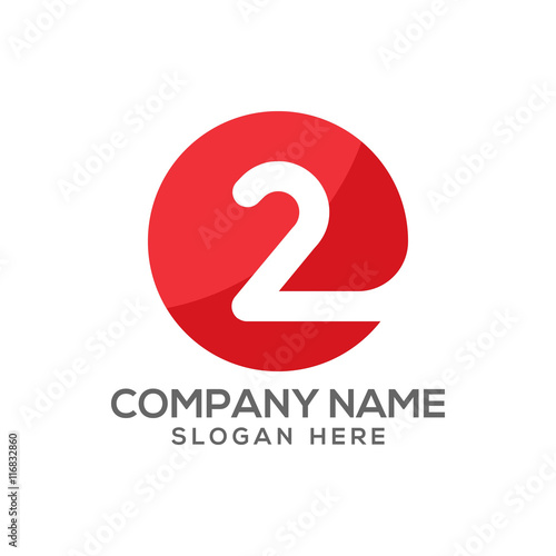 Number 2 icon logo vector