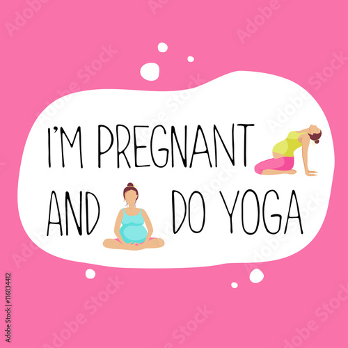 Poster for advertising pregnant yoga.