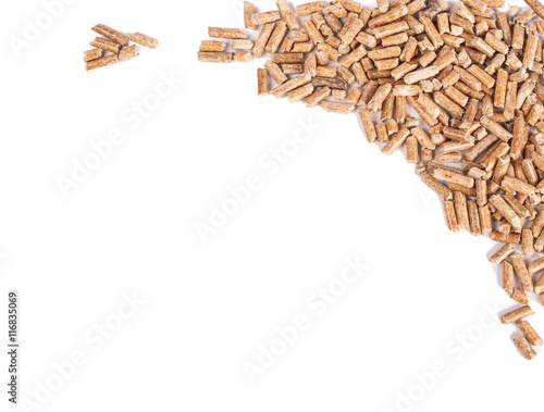Pile of wood pellets