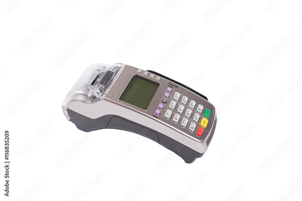 pos terminal isolated on white pos terminal isolated on white