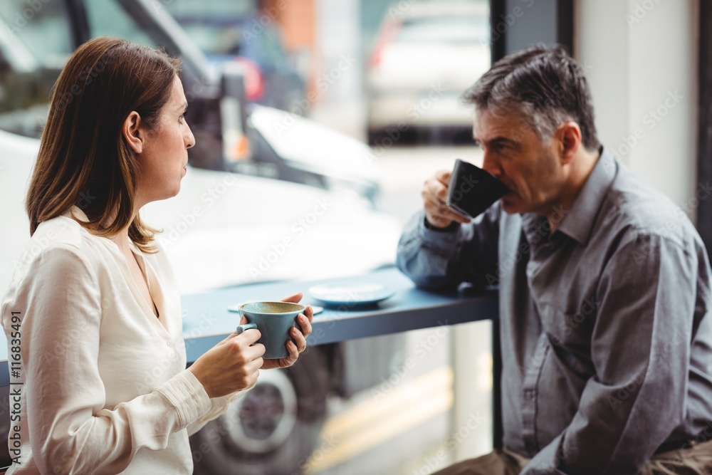 Man and woman having coffee Man and woman having coffee