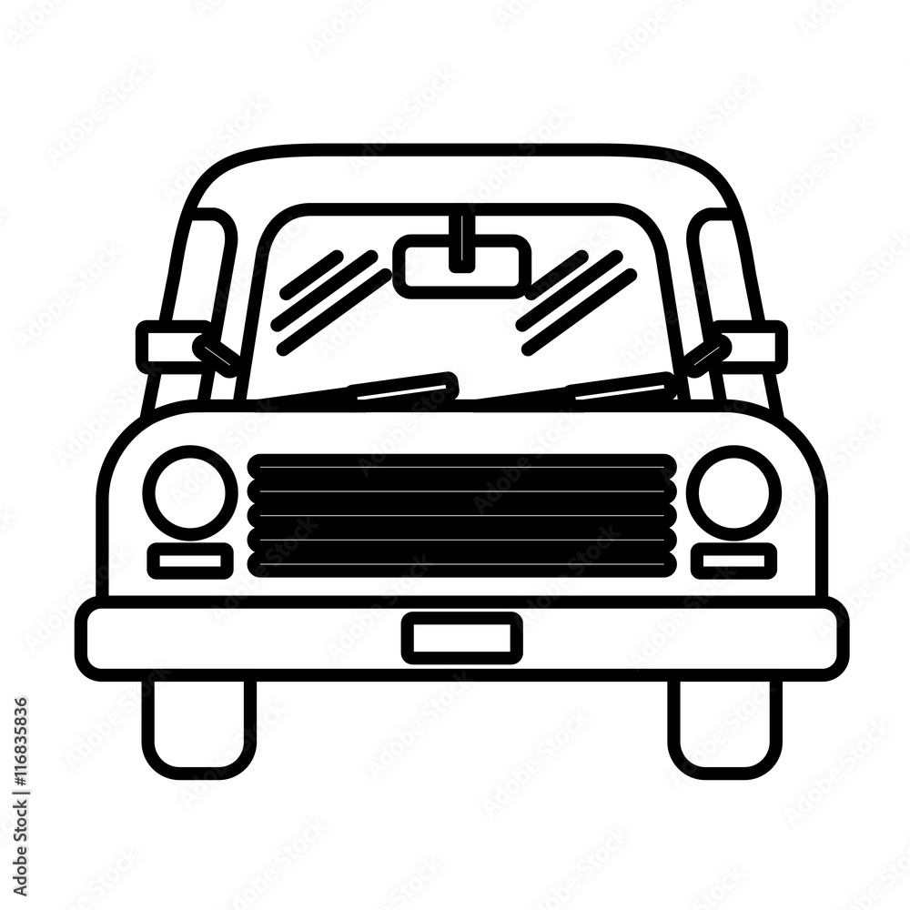 car front  isolated icon design, vector illustration  graphic 