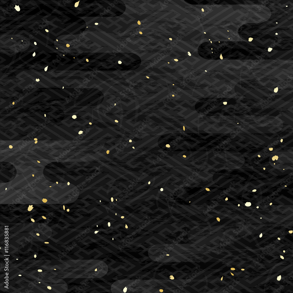 漆黒 和柄 背景 Stock Vector Adobe Stock