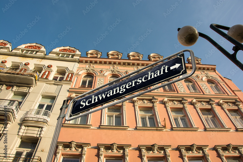 Obraz premium Schild 54 - Schwangerschaft