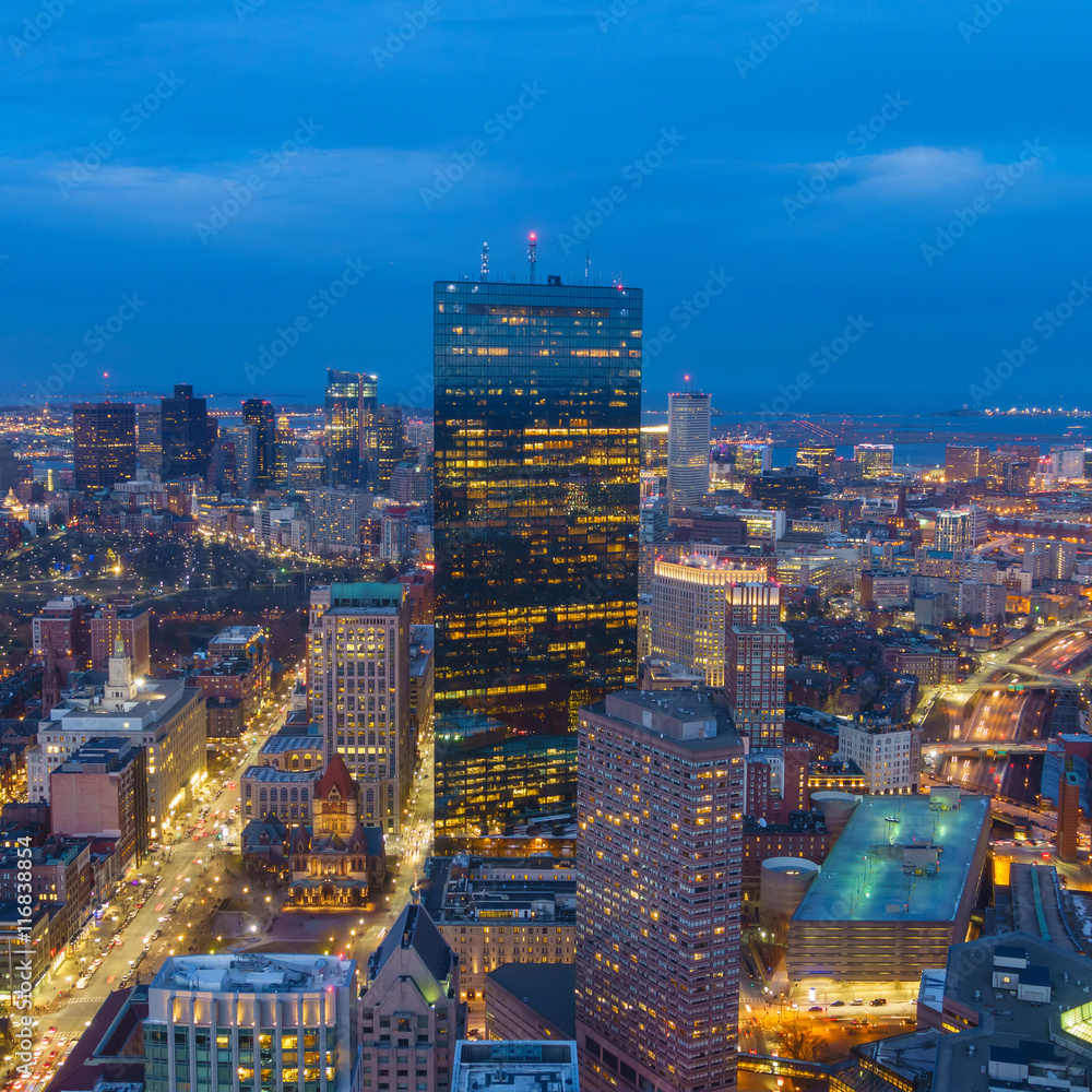 Naklejka premium downtown Boston Massachusetts