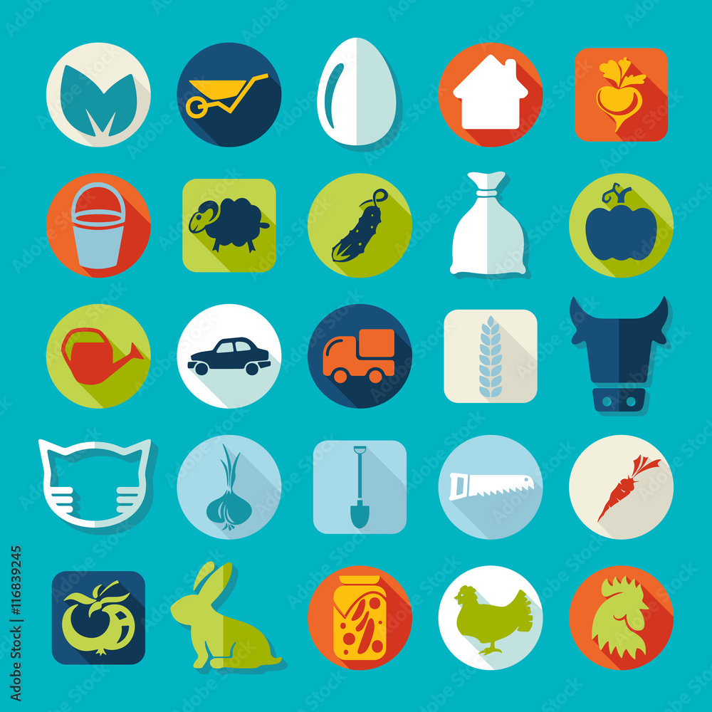 Set of agriculture icons Set of agriculture icons