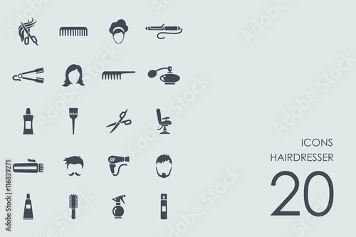 Set of hairdresser icons