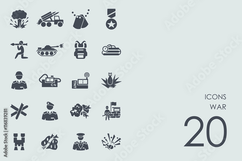 Set of war icons