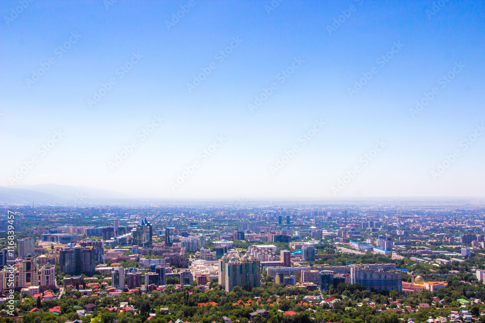 Almaty city view from Koktobe hill, Kazakhstan