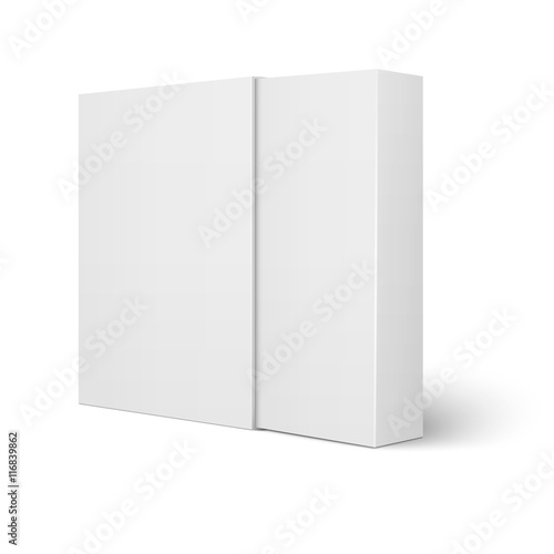 White sleeve cardboard box template.