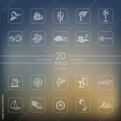 Set of wind icons
