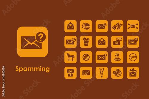 Set of spamming simple icons