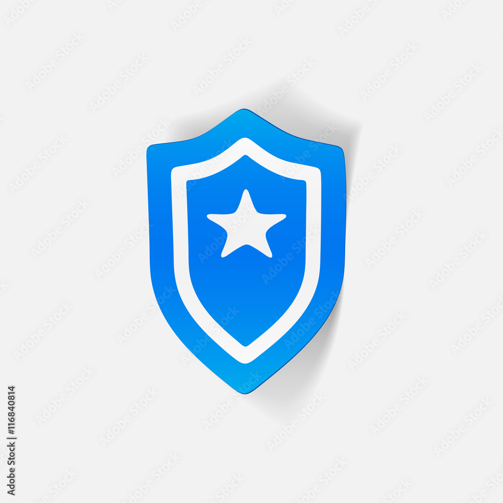 realistic design element. police badge realistic design element. police badge
