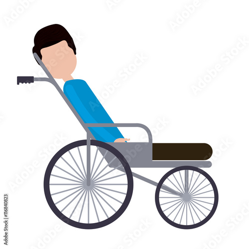 wheelchair for disabled person isolated icon design, vector illustration graphic 