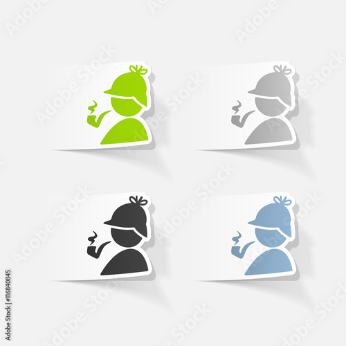 realistic design element. detective