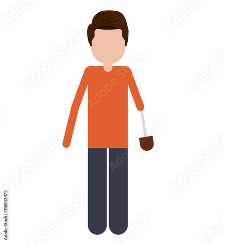 person with hand prosthesis isolated icon design, vector illustration  graphic 