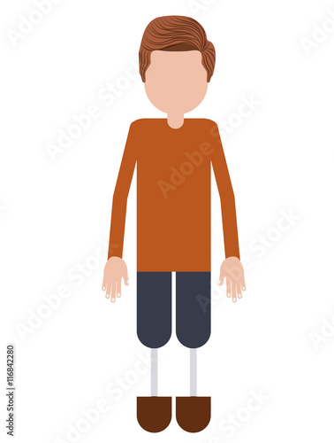 person with foot prosthesis isolated icon design, vector illustration  graphic 