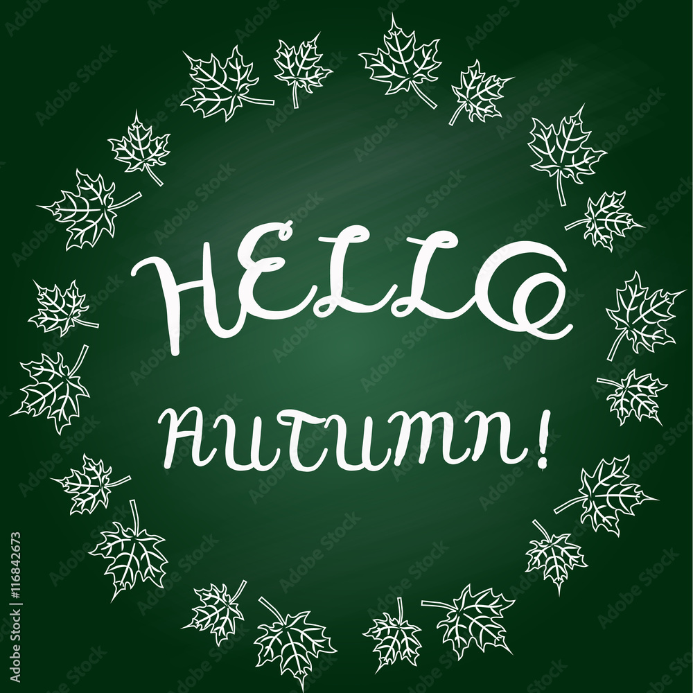 Hello autumn card