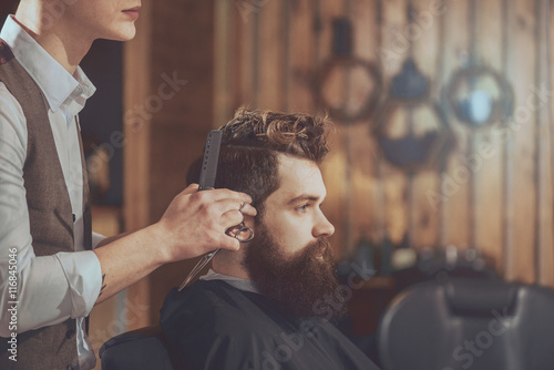 Fotografie Modern hairstyle industry