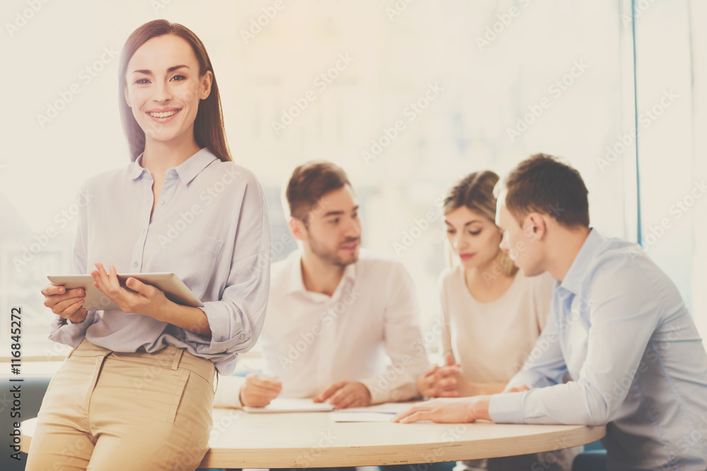 Fototapeta premium Modern young business people