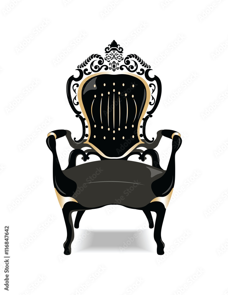 Baroque Luxury Style Furniture Table Chair Stock Vector (Royalty Free)  388691773 | Shutterstock