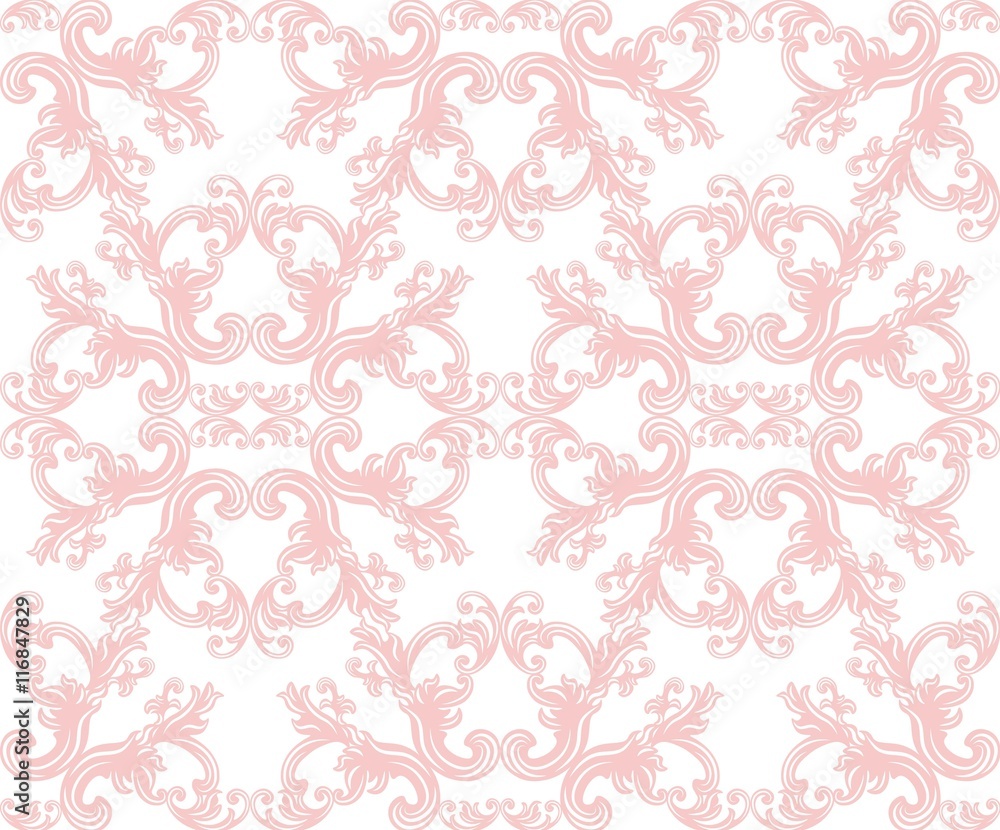 Vintage floral ornament pattern. Vector abstract ornament pattern