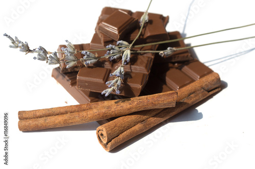 Chocolate with cinnamon and lavender