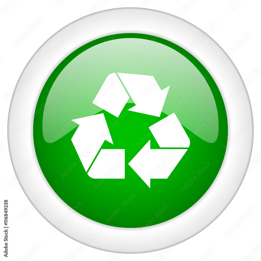 Green glossy round vector ecology web icon Green glossy round vector ecology web icon