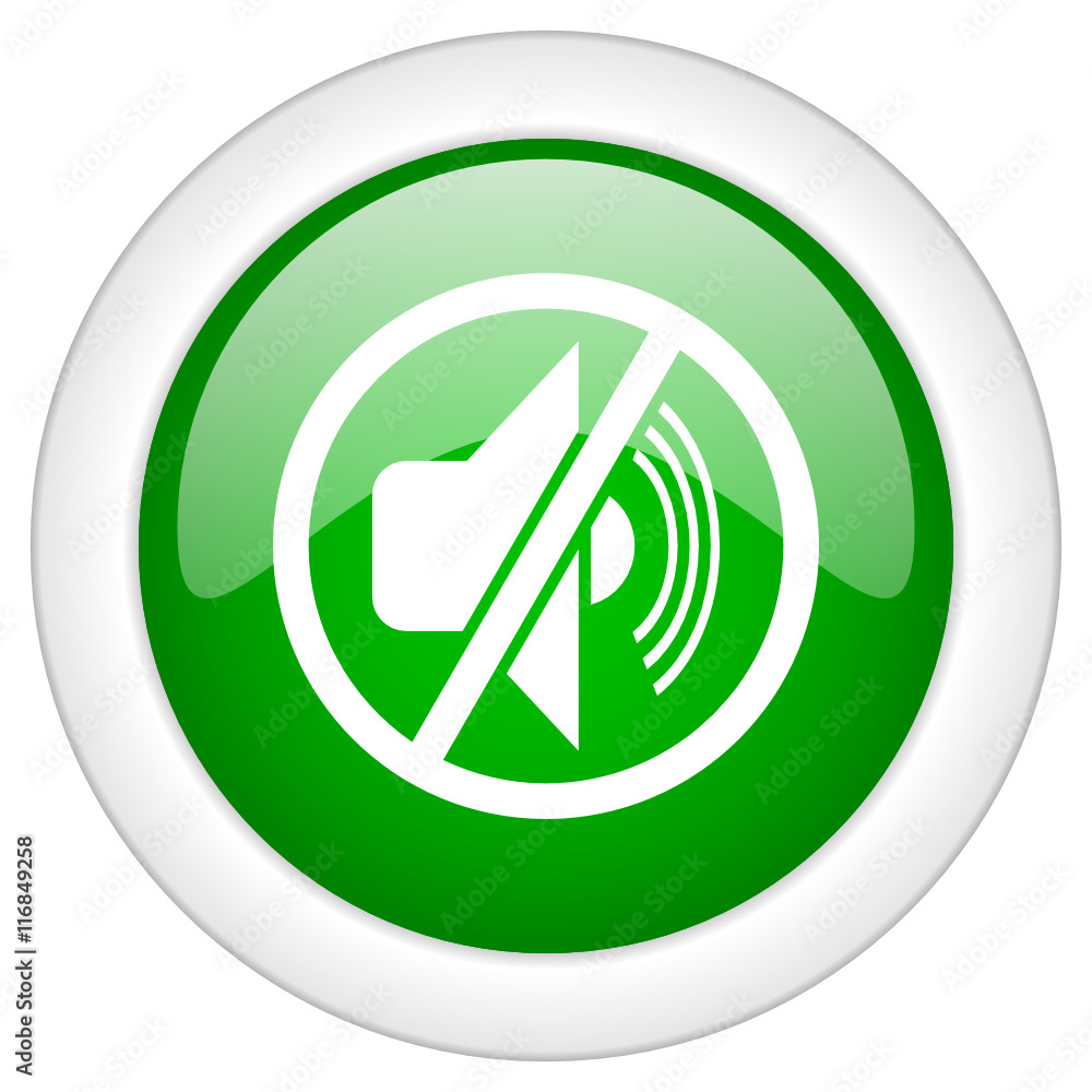 Green mute vector icon Green mute vector icon