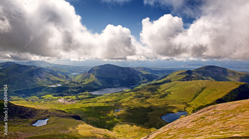 Fototapeta Naklejka Na Ścianę i Meble -  Snowdonia lakes and mountains