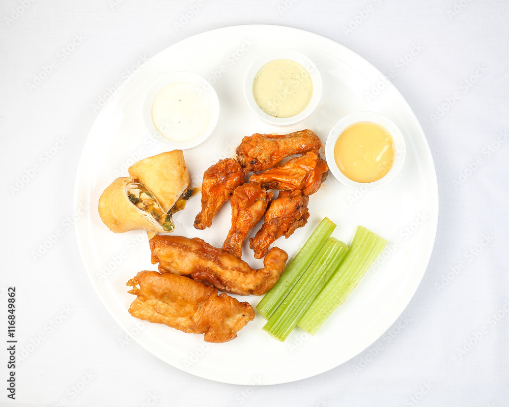 appetizer platter dip sauce