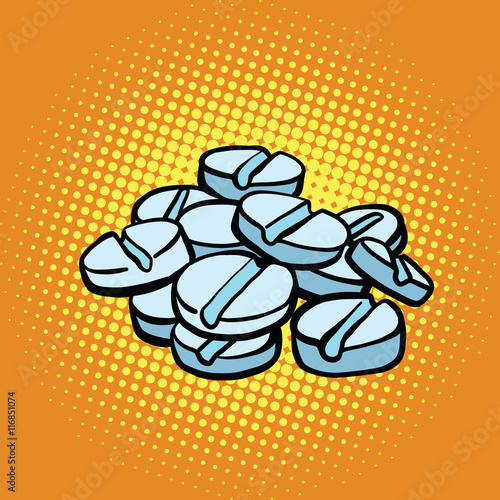 white medical pills