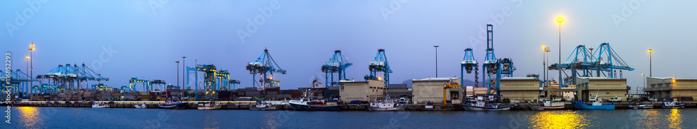 Panorama of Industrial port