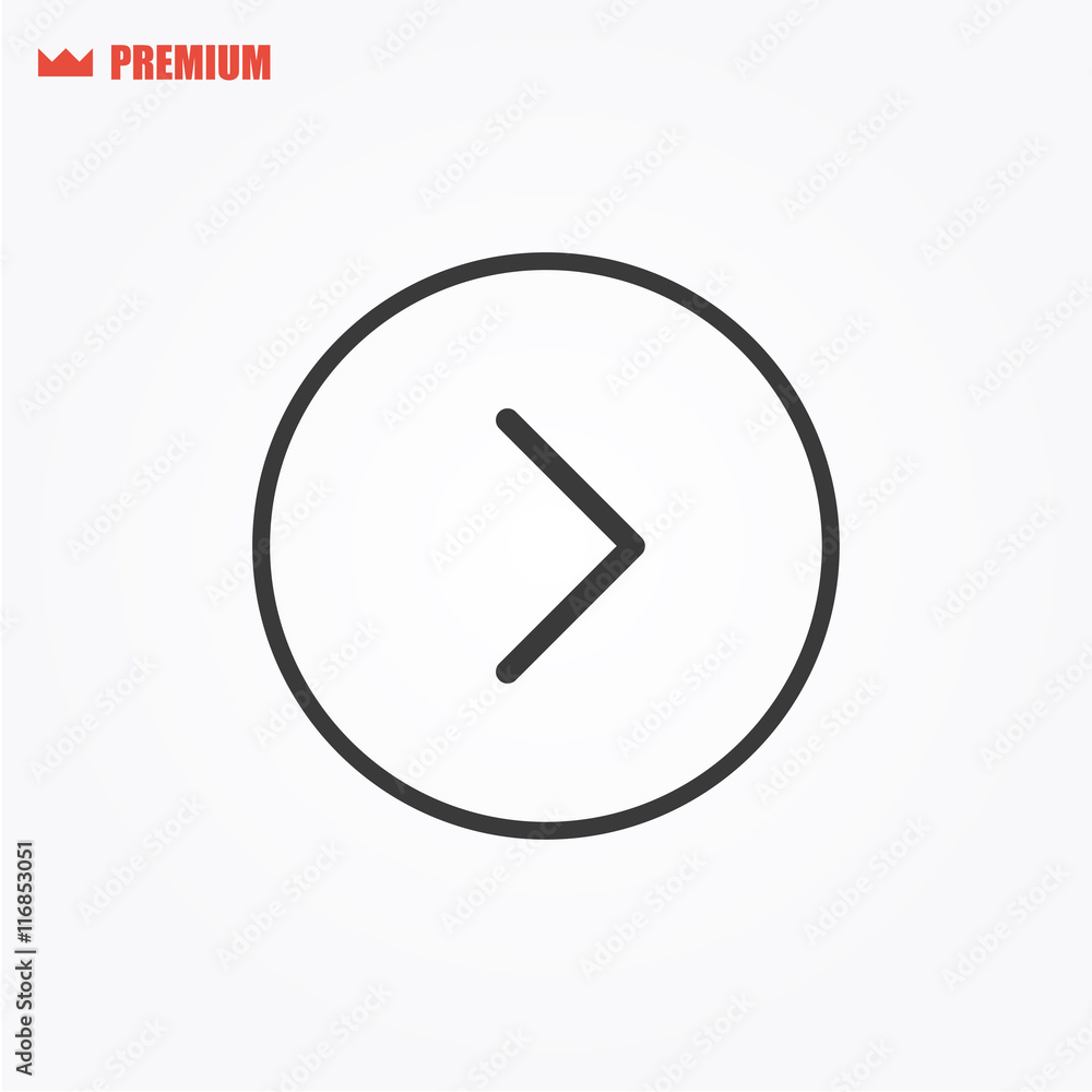 Rounded next button vector icon Rounded next button vector icon