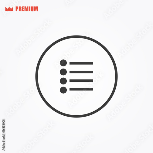Rounded play-list vector icon