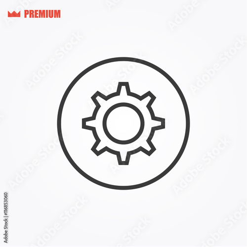 Rounded settings button vector icon
