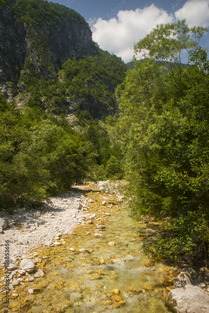 Soca / Isonzo river near Bovec town, Slovenia