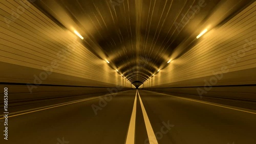 Tunnel Road Driving Fast Endless Seamless Loop 4K
