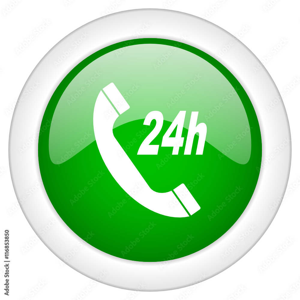 Green glossy round web service vector icon Green glossy round web service vector icon
