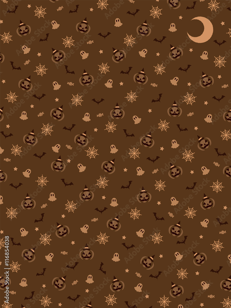 Obraz premium ハロウィンパターン（レトロ）