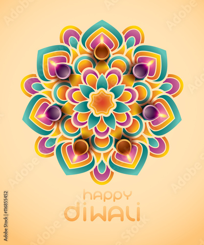 indian rangoli - a traditional Indian art of decorating the entr