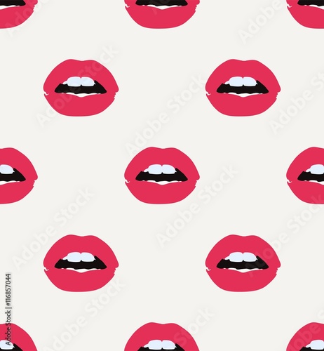 Lips seamless pattern