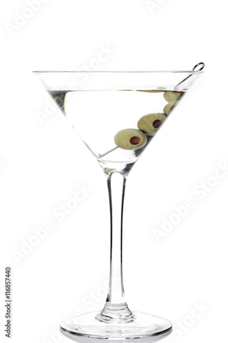 Glass of a martini coctail