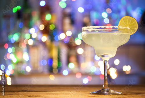Glass of margarita cocktail